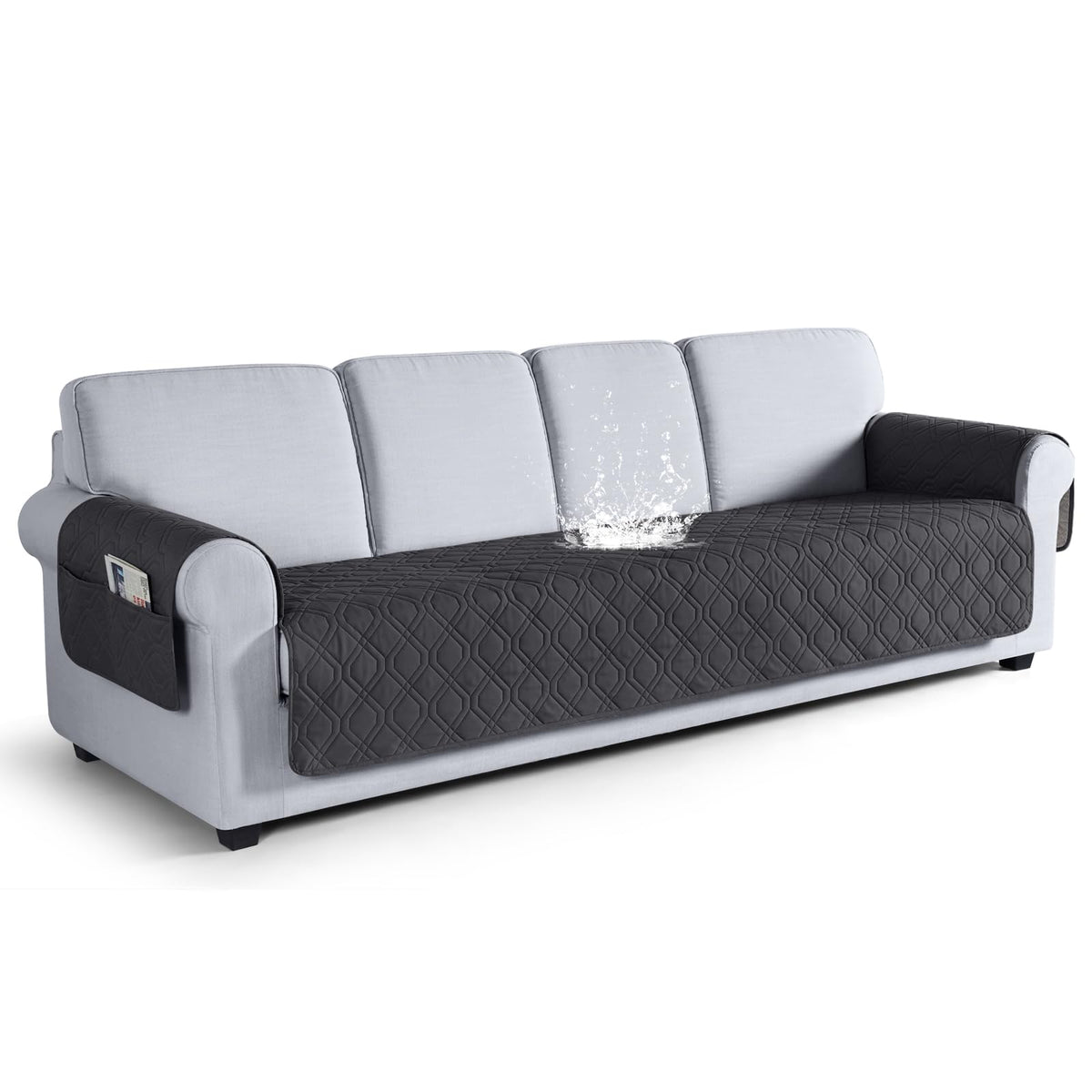 VANSOFY Waterproof Couch Cover for Pets, Dark Gray, 67.3"