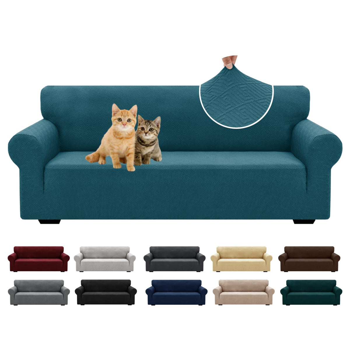 XINEAGE Stretch Jacquard Sofa Cover, Non Slip Sofa Slipcover for Dog