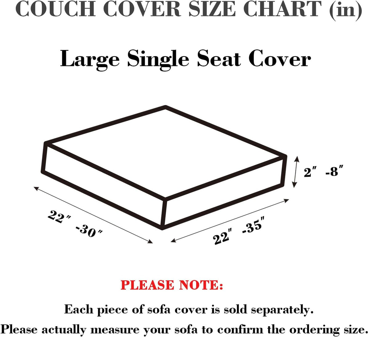 Sofa Covers Couch Covers for Sofa Pet Friendly Couch Cushion Covers Universal Sofa Covers Washable Stretch Slipcovers for Sectional Sofa (Texture Light Gray,Large Single Seat Cover)