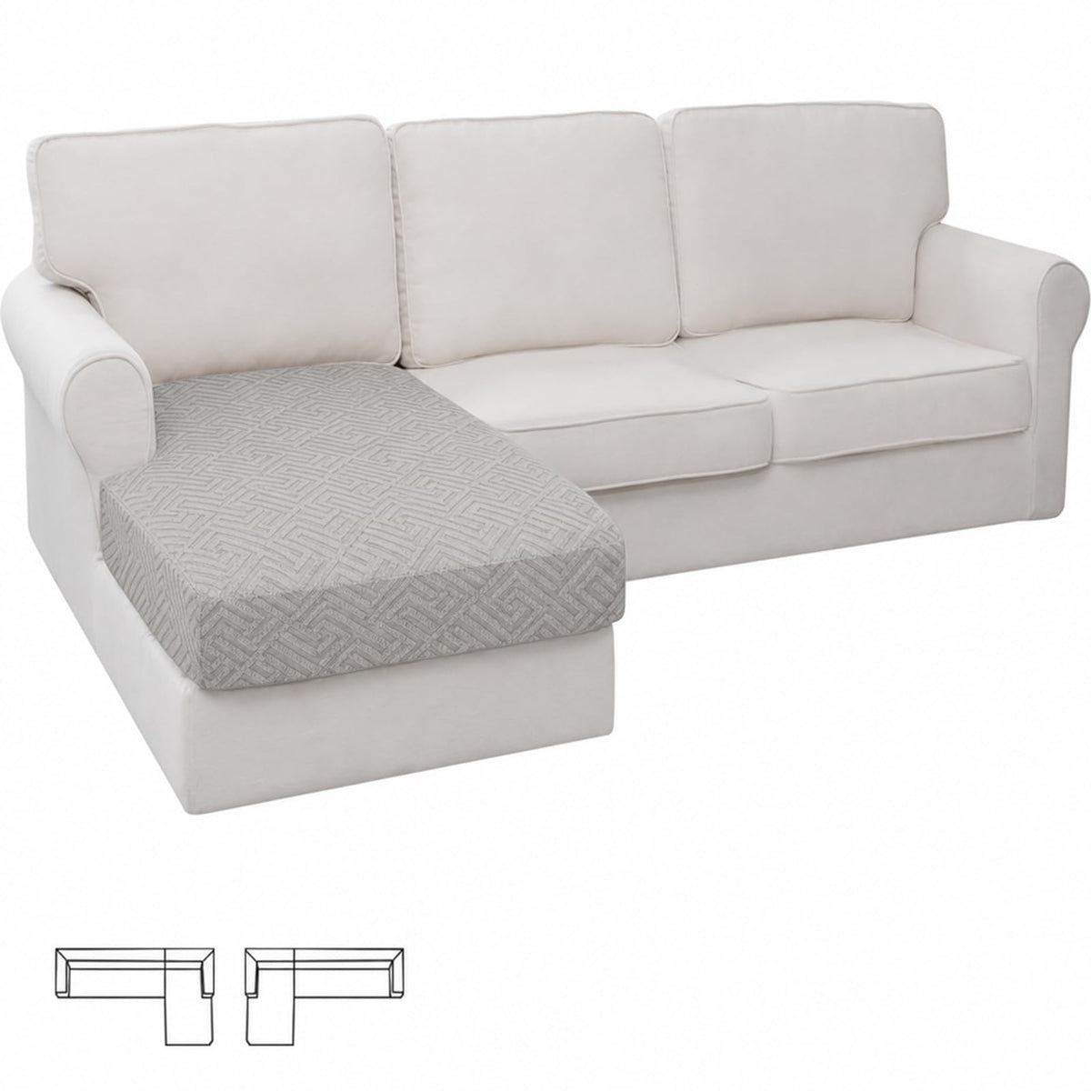 XINEAGE 4-Piece Stretch Sofa Cover, Washable Couch Covers for Dog
