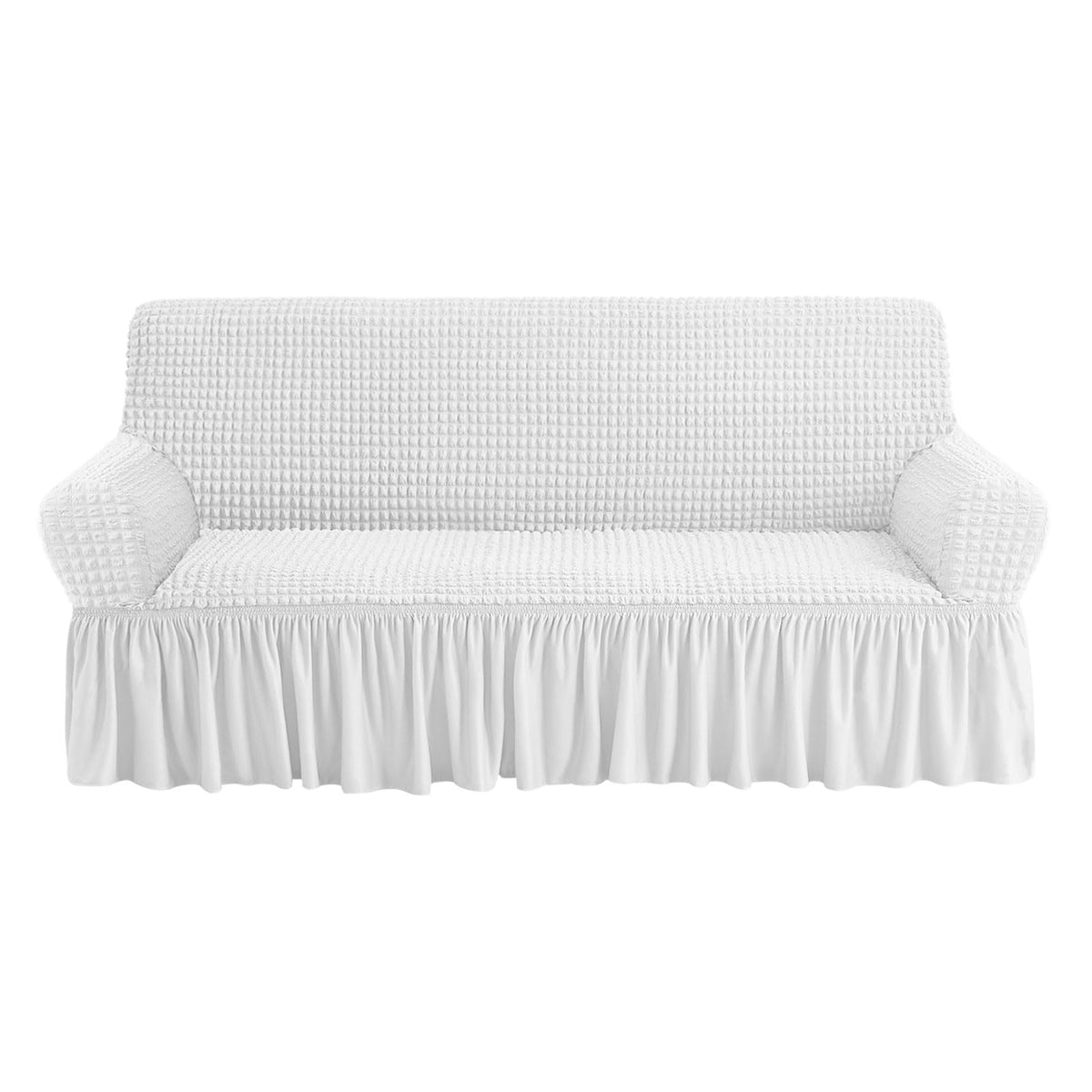 NICEEC Sofa Covers Beige Couch Cover Stretch Sofa Slipcovers with Skirt