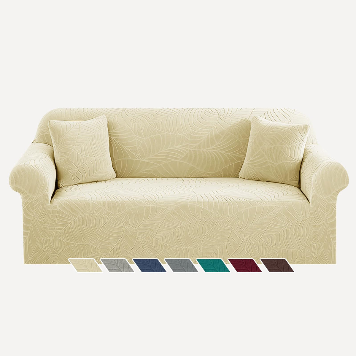 YEMYHOM Couch Cover Latest Jacquard Design High Stretch Sofa Covers for 3 Cushion Couch, Pet Dog Cat Proof Slipcover Non Slip Magic Elastic Furniture Protector (Sofa, Light Gray)