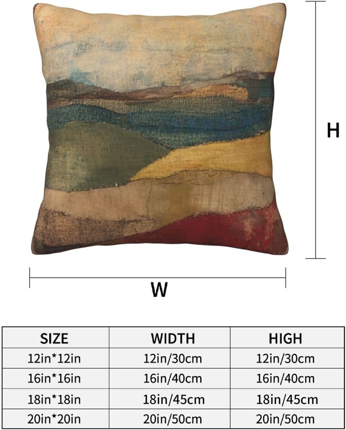 Landscape Throw Pillow Covers 18x18 Inch Set of 2 Western Decorative Cushion Cases for Couch Living Room Bedroom