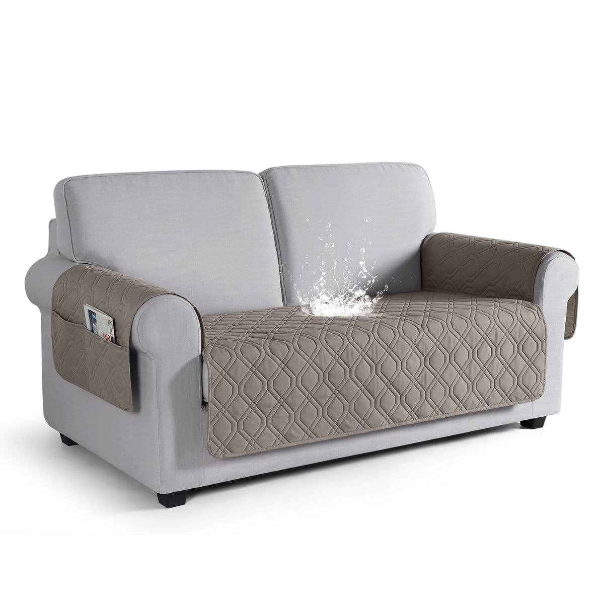 VANSOFY Waterproof Couch Cover for Pets, Dark Gray, 67.3"