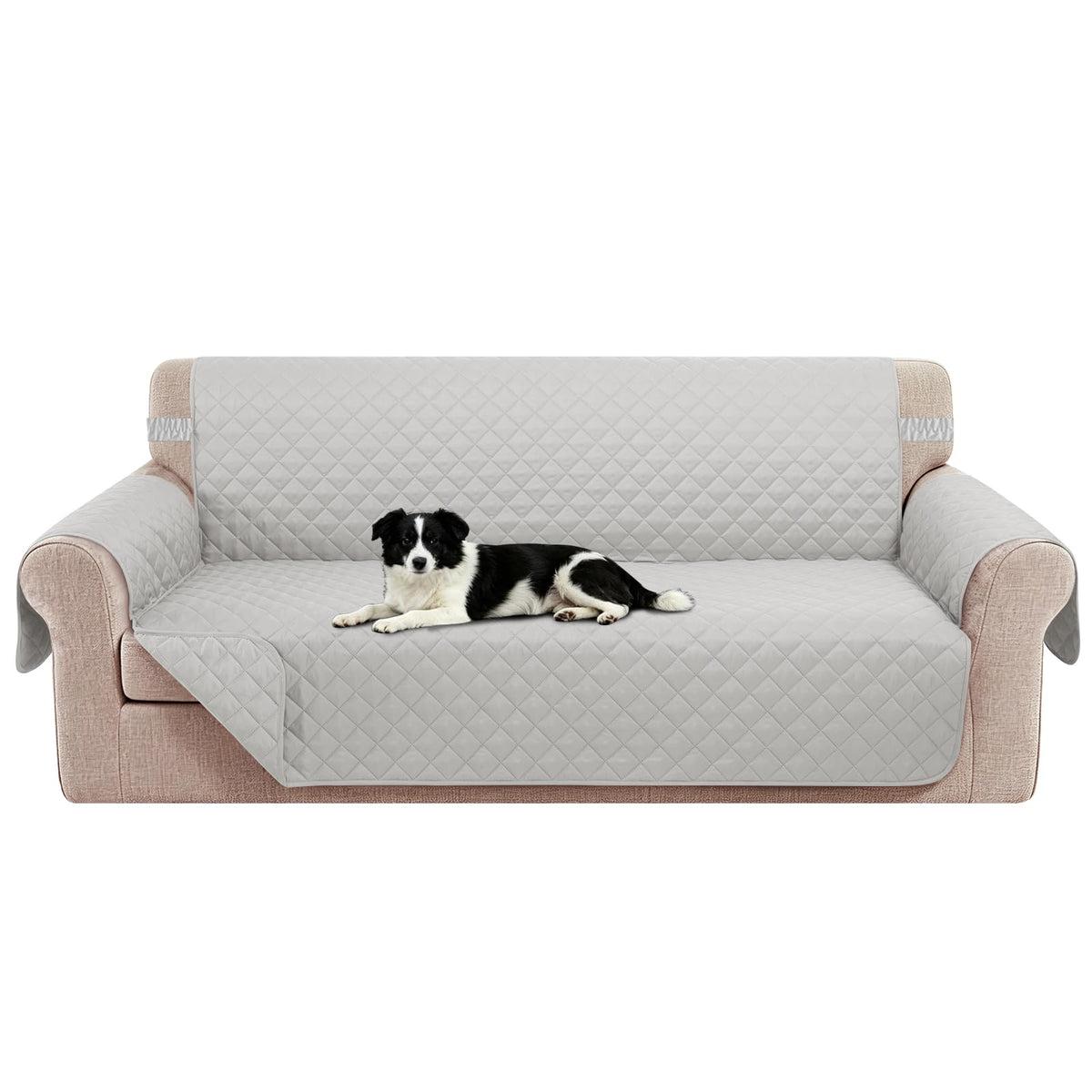 Reversible Sofa Cover for 3 Cushion, Chocolate/Beige