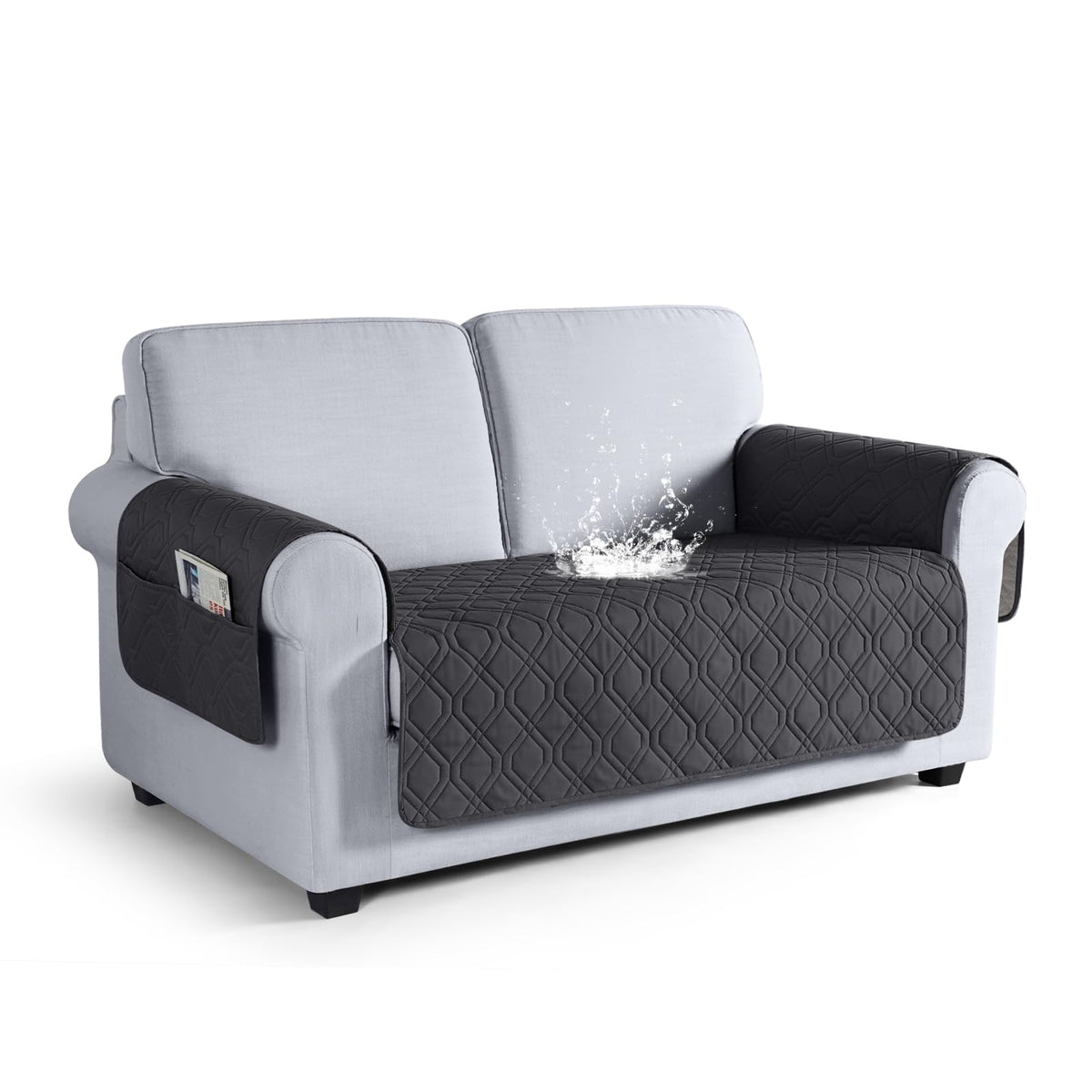 VANSOFY Waterproof Couch Cover for Pets, Dark Gray, 67.3"