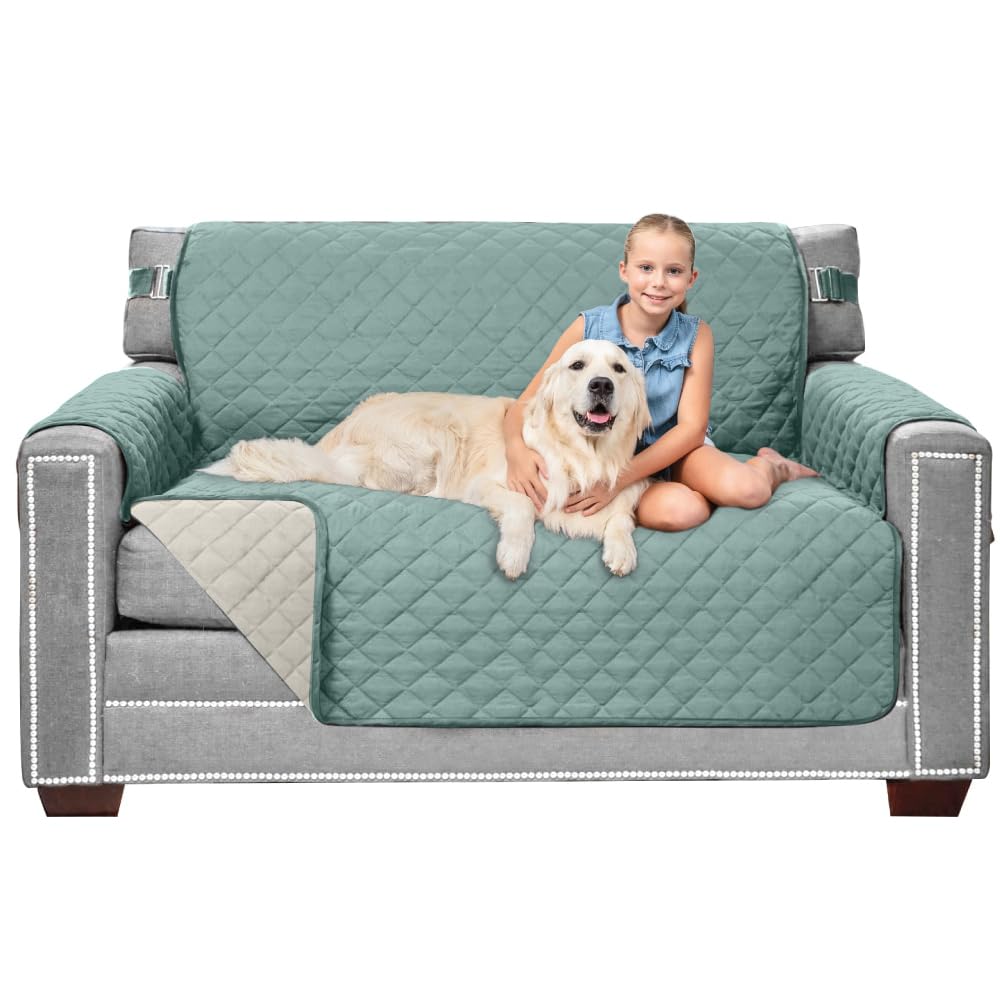 Sofa Shield® Couch Sofa Slip Cover for Dogs with Strap, Navy Sand