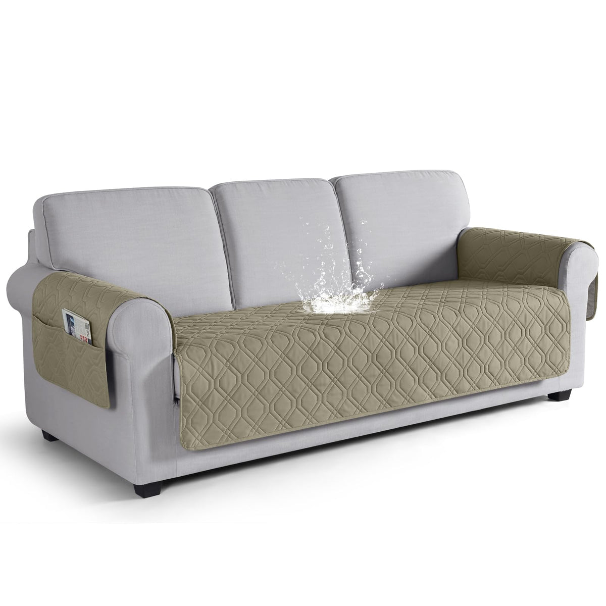 VANSOFY Waterproof Couch Cover for Pets, Dark Gray, 67.3"