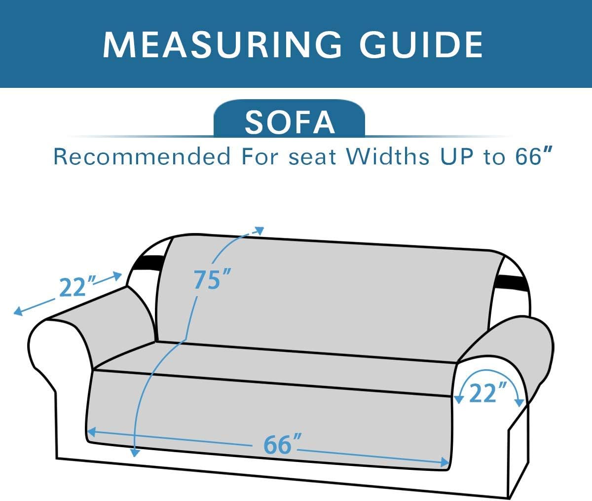 H.VERSAILTEX Reversible Couch Cover for 3 Cushion Cover Pet Friendly Sofa Cover for Dog Washable Furniture Protector Water Resistant Slipcover with Non Slip Elastic Strap(Sofa, Ivory/Beige)