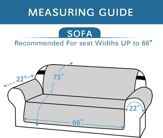 H.VERSAILTEX Reversible Couch Cover for 3 Cushion Cover Pet Friendly Sofa Cover for Dog Washable Furniture Protector Water Resistant Slipcover with Non Slip Elastic Strap(Sofa, Ivory/Beige)