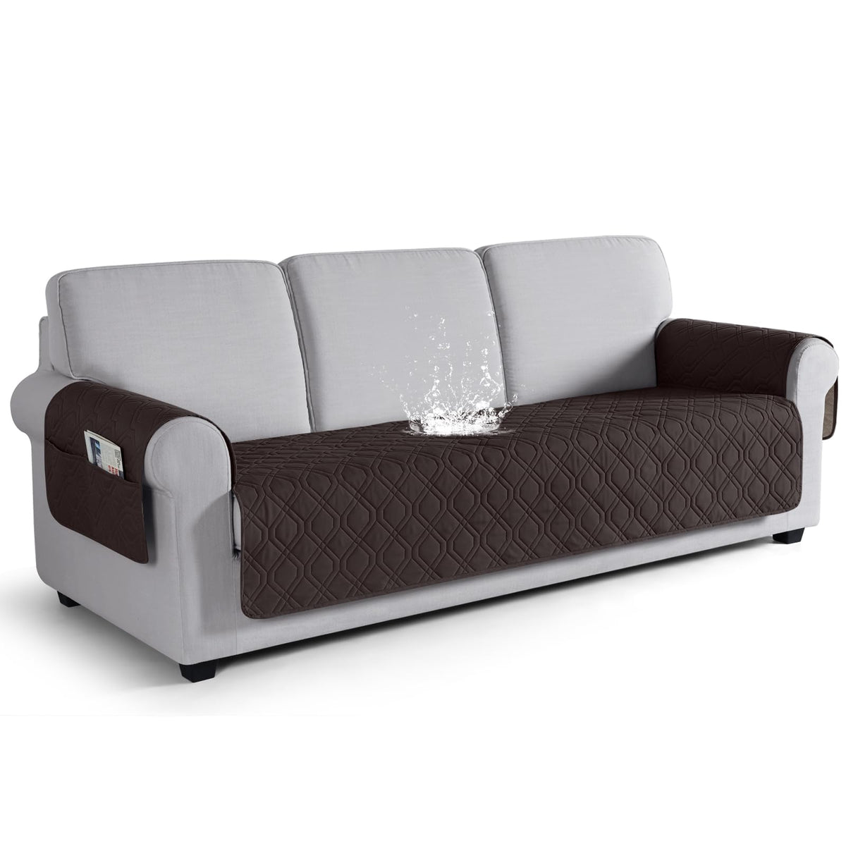 VANSOFY Waterproof Couch Cover for Pets, Dark Gray, 67.3"