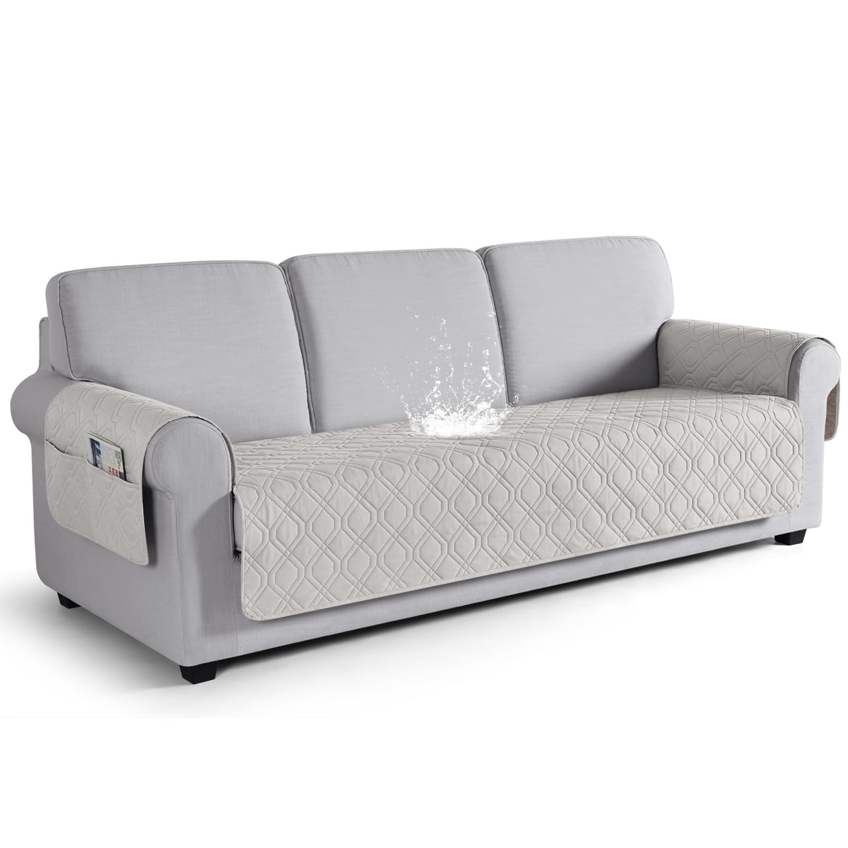 VANSOFY Waterproof Couch Cover for Pets, Dark Gray, 67.3"