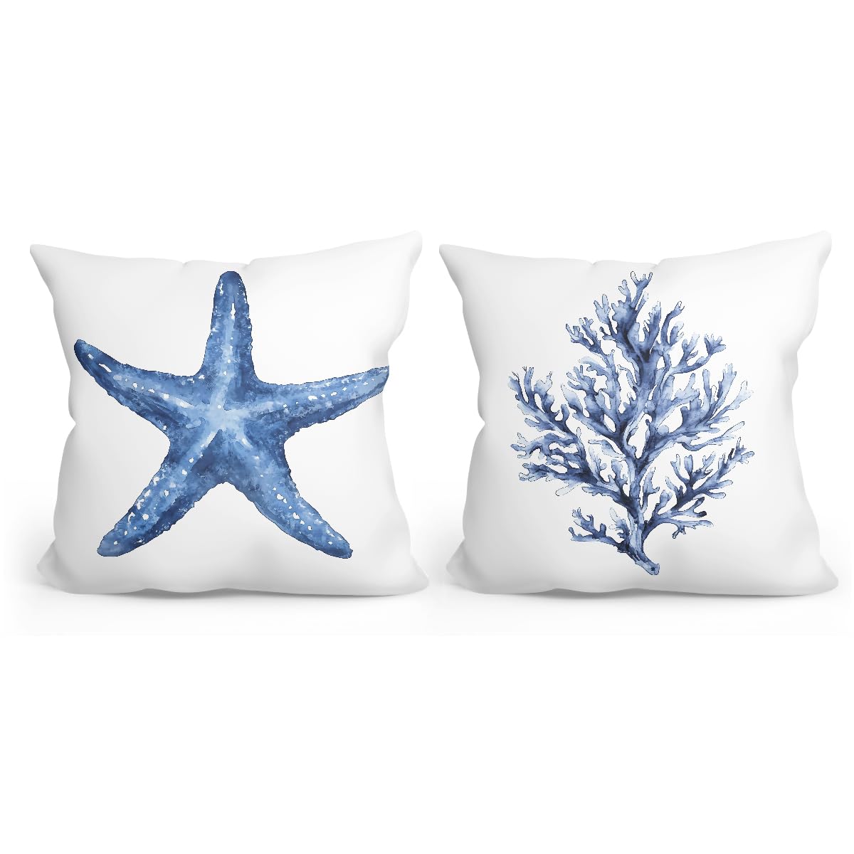 4Pcs Blue Grey Throw Pillow Covers, Dark Blue Throw Pillows Cushion Covers