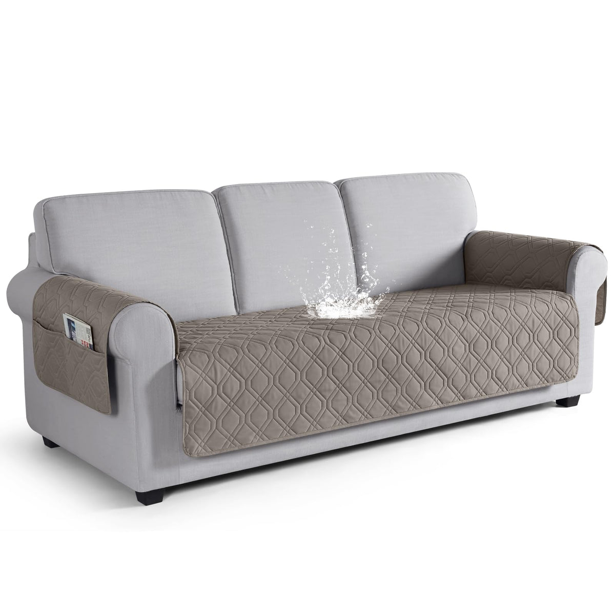 VANSOFY Waterproof Couch Cover for Pets, Dark Gray, 67.3"