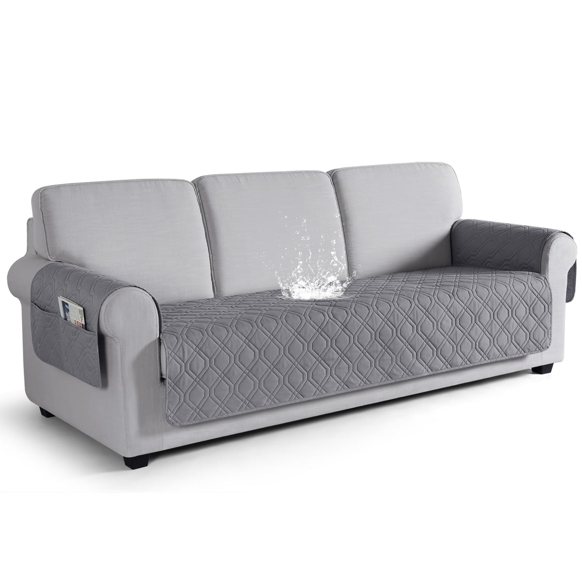 VANSOFY Waterproof Couch Cover for Pets, Dark Gray, 67.3"