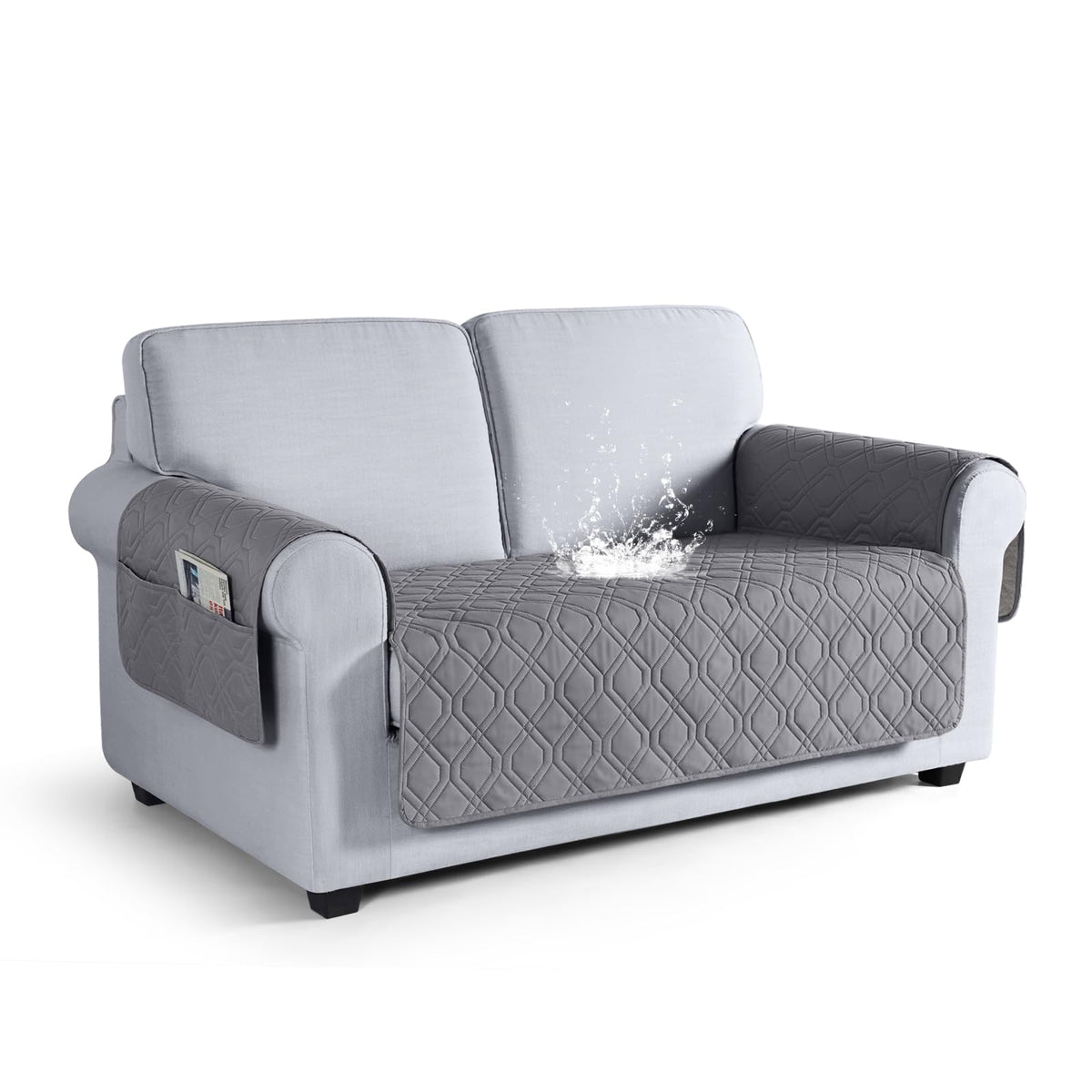 VANSOFY Waterproof Couch Cover for Pets, Dark Gray, 67.3"