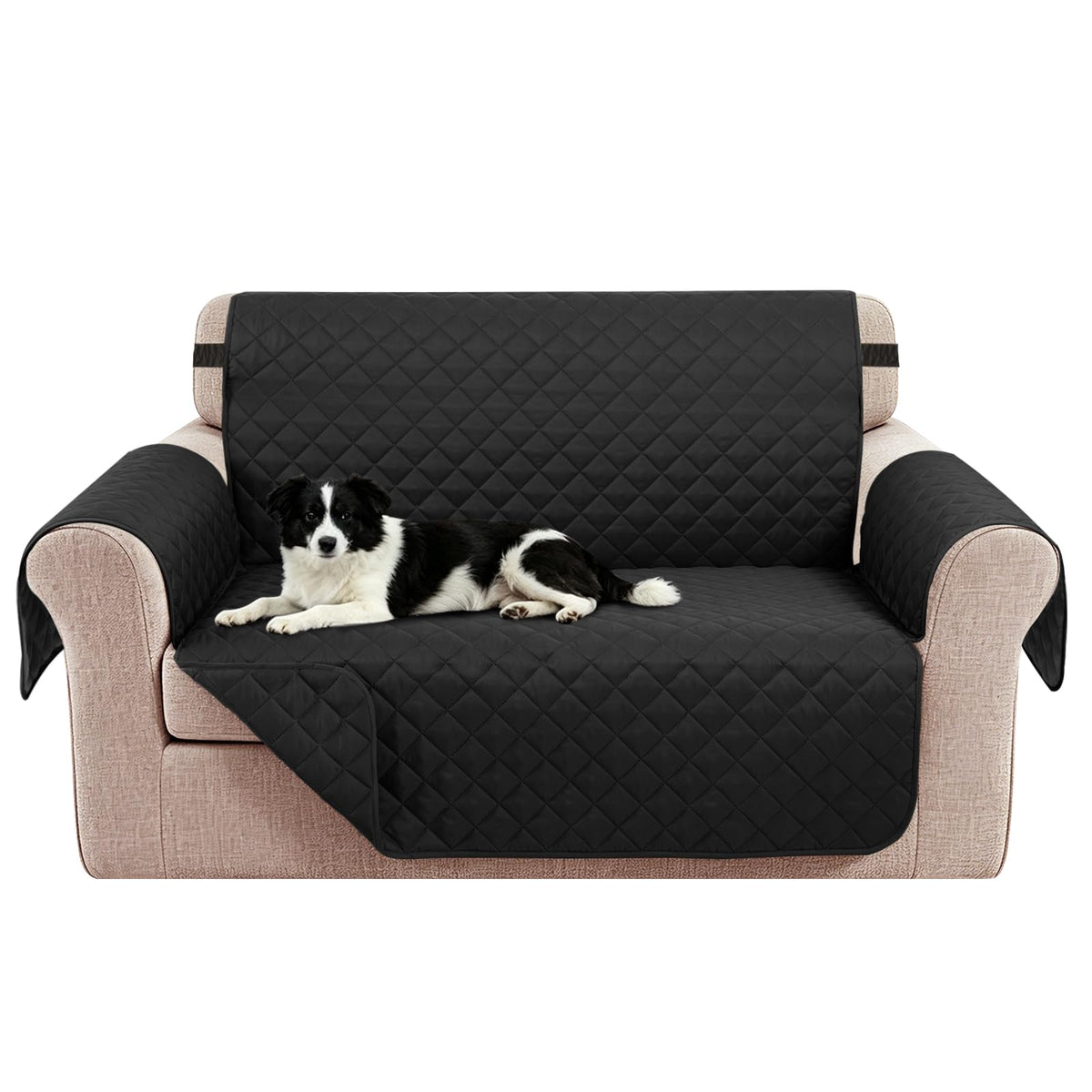 Reversible Sofa Cover for 3 Cushion, Chocolate/Beige