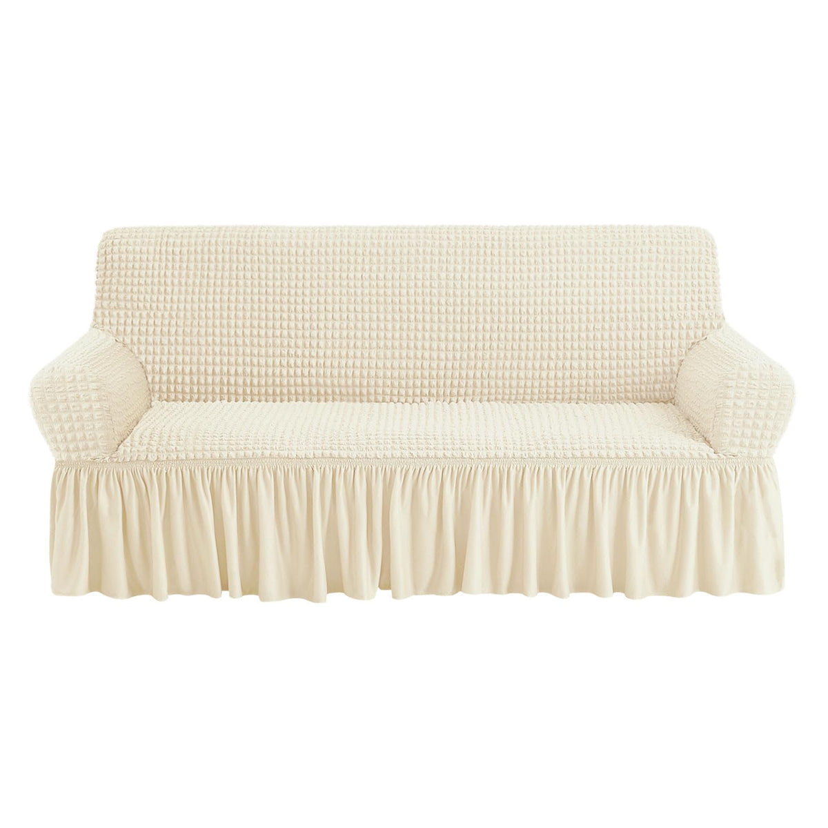 NICEEC Sofa Covers Beige Couch Cover Stretch Sofa Slipcovers with Skirt