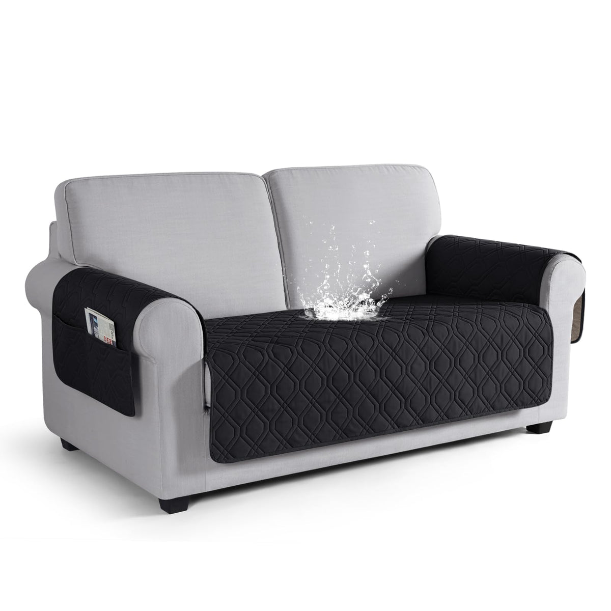 VANSOFY Waterproof Couch Cover for Pets, Dark Gray, 67.3"