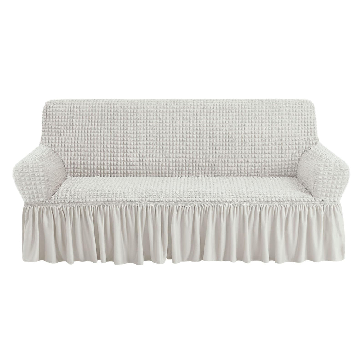 NICEEC Sofa Covers Beige Couch Cover Stretch Sofa Slipcovers with Skirt