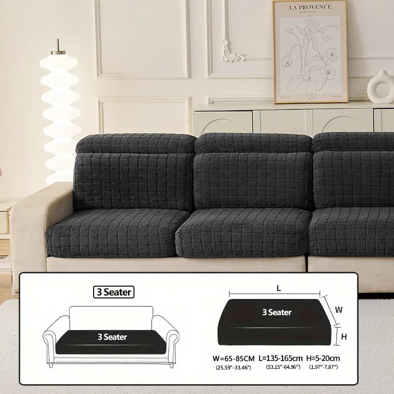 Elastic Couch Cover with Drawstring Design, Soft Removable Washable Sofa Pad, Dust-Proof Anti-Slip Split Sofa Set, Sofa Slipcover