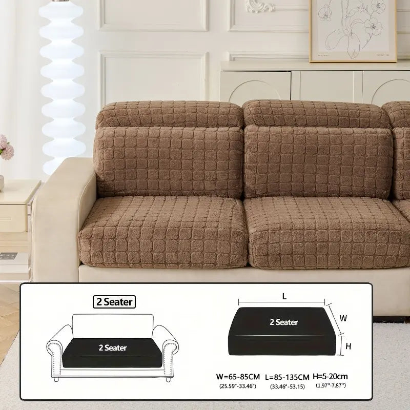 Elastic Couch Cover with Drawstring Design, Soft Removable Washable Sofa Pad, Dust-Proof Anti-Slip Split Sofa Set, Sofa Slipcover