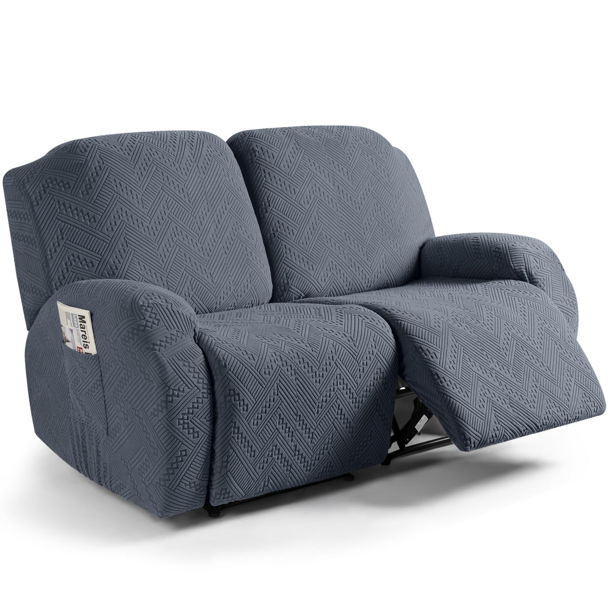 Ruaozz Recliner Couch Covers, Soft Stretch Sofa Slipcover, Chocolate