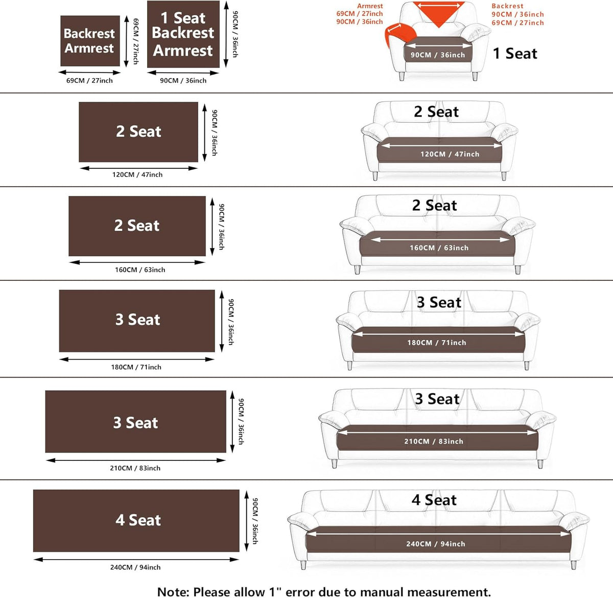 Chenille Sectional Sofa Covers Herringbone Washable Funny Fuzzy Non-Slip Protector for L-Shaped (Beige Brown, 36"x 83")