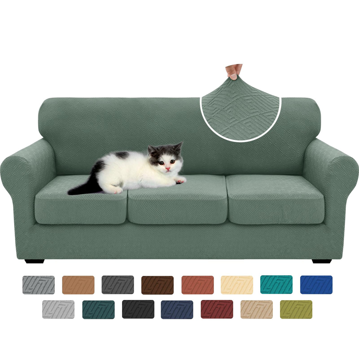 XINEAGE 4-Piece Stretch Sofa Cover, Washable Couch Covers for Dog