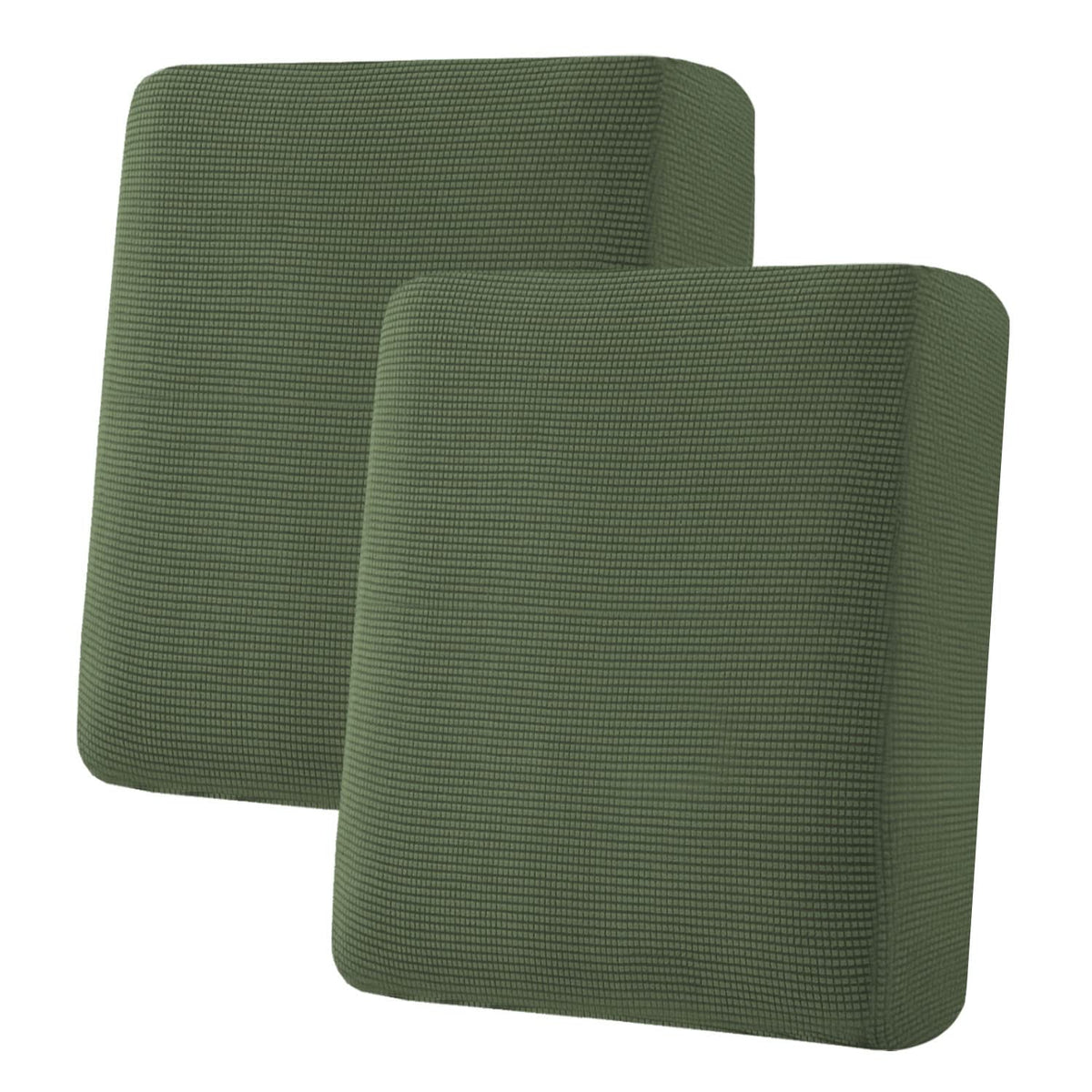 H.VERSAILTEX Super Stretch Individual Seat Cushion/Couch Slipcover Sets Thick Jacquard Textured Twill Fabric (3 Piece Sofa Covers, Sand)
