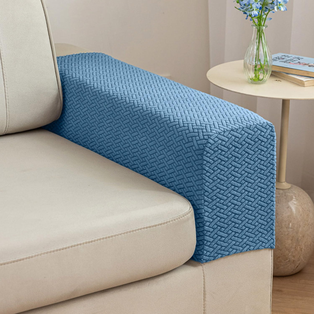 Sofa Covers Couch Covers for Sofa Pet Friendly Couch Cushion Covers Universal Sofa Covers Washable Stretch Slipcovers for Sectional Sofa (Texture Light Gray,Large Single Seat Cover)