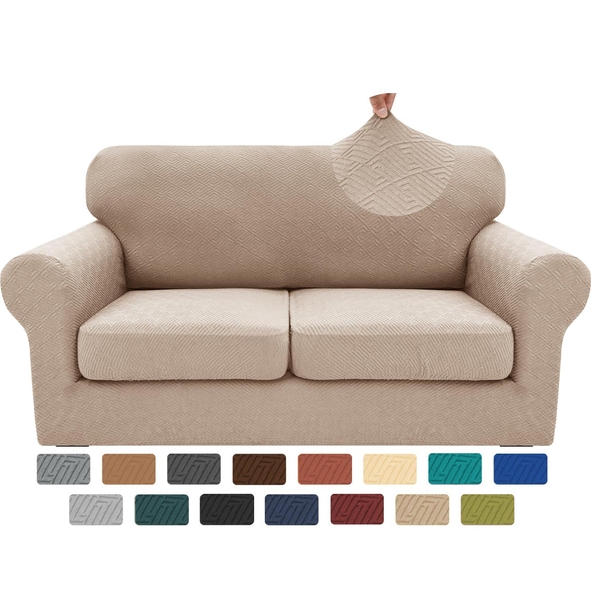 XINEAGE 4-Piece Stretch Sofa Cover, Washable Couch Covers for Dog