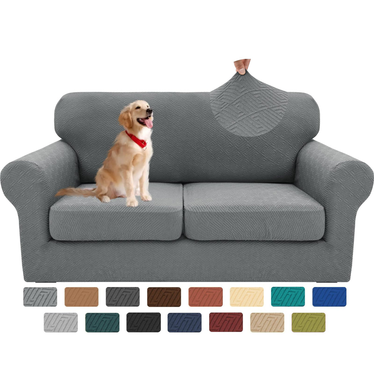 XINEAGE 4-Piece Stretch Sofa Cover, Washable Couch Covers for Dog