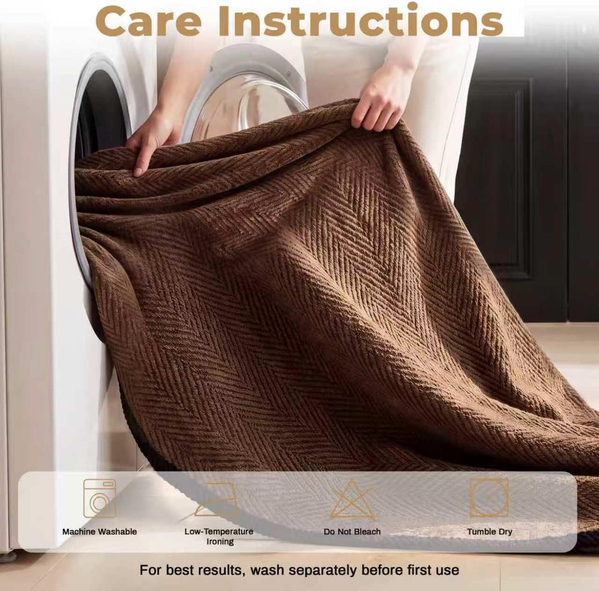 Waterproof Chenille Couch Cover, Non-Slip Sofa Cover for 3 Cushion