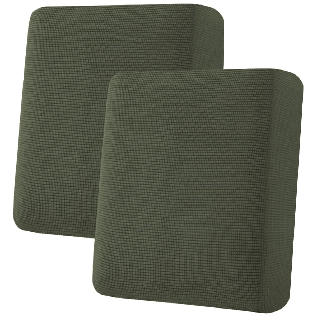 H.VERSAILTEX Super Stretch Individual Seat Cushion/Couch Slipcover Sets Thick Jacquard Textured Twill Fabric (3 Piece Sofa Covers, Sand)