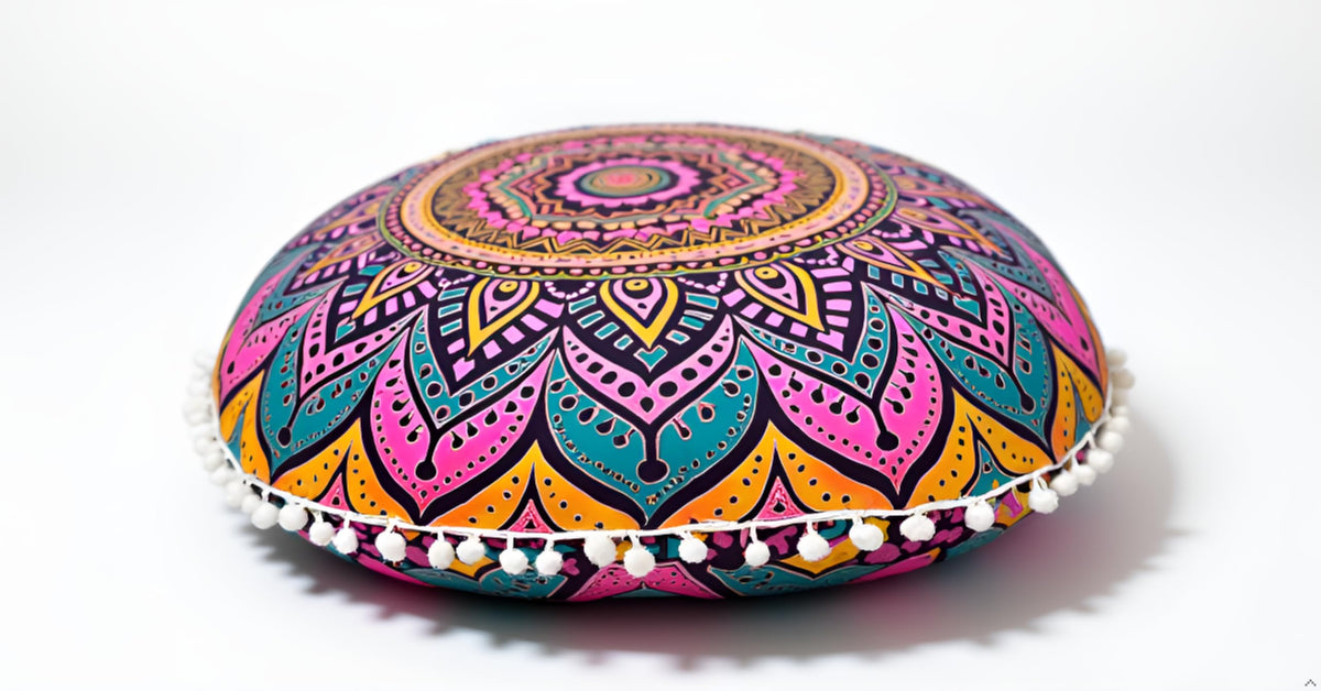Floor Pillows Cover Cute Throw Pillows Cover Floor Seat Cushion Cover Chair Pads for Back to School First Day of School for Sofa Couch Bed Decor 22 Inches (Blue Brown)