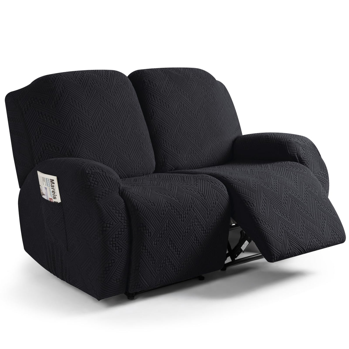 Ruaozz Recliner Couch Covers, Soft Stretch Sofa Slipcover, Chocolate