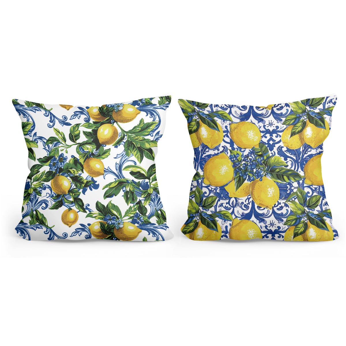 4Pcs Blue Grey Throw Pillow Covers, Dark Blue Throw Pillows Cushion Covers