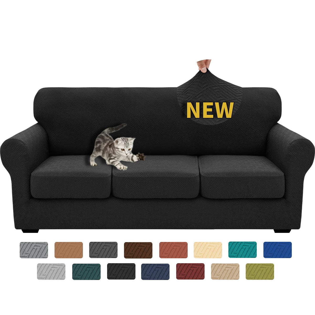 XINEAGE 4-Piece Stretch Sofa Cover, Washable Couch Covers for Dog