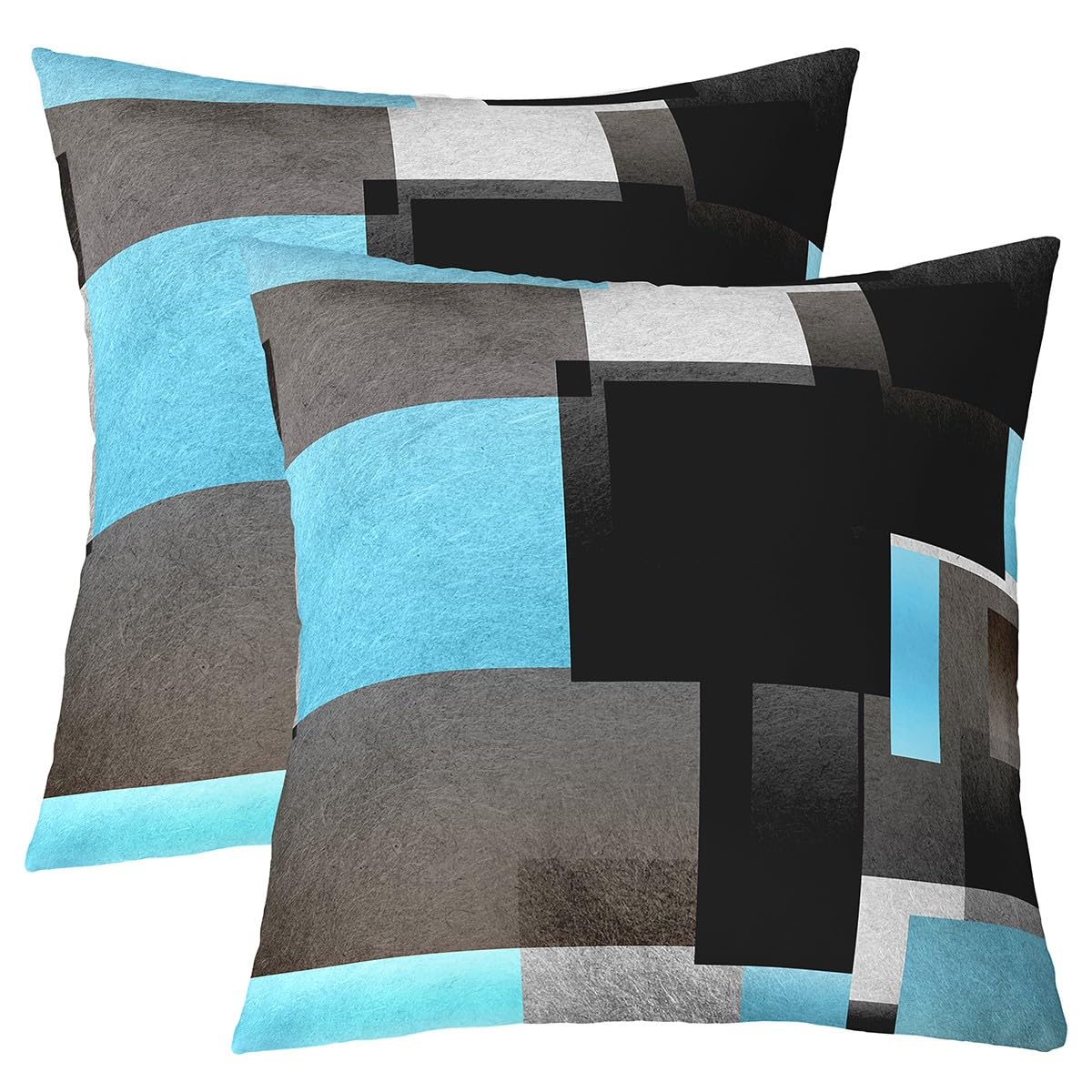 Feelyou Throw Geometric Square Pillow Covers 18x18 Inches