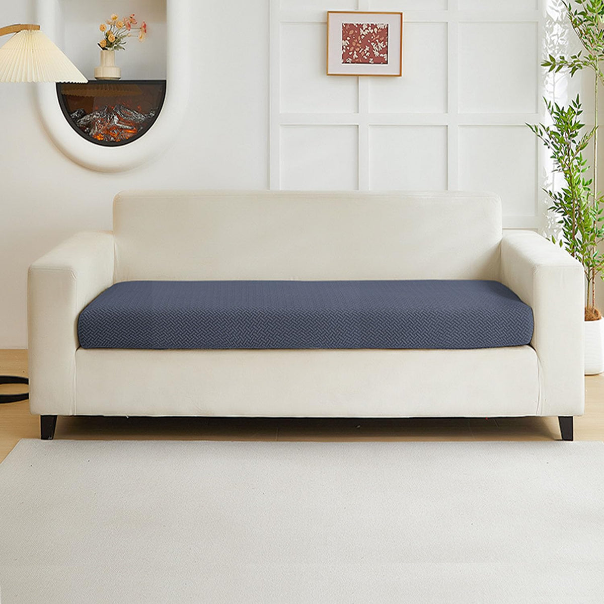 Sofa Covers Couch Covers for Sofa Pet Friendly Couch Cushion Covers Universal Sofa Covers Washable Stretch Slipcovers for Sectional Sofa (Texture Light Gray,Large Single Seat Cover)