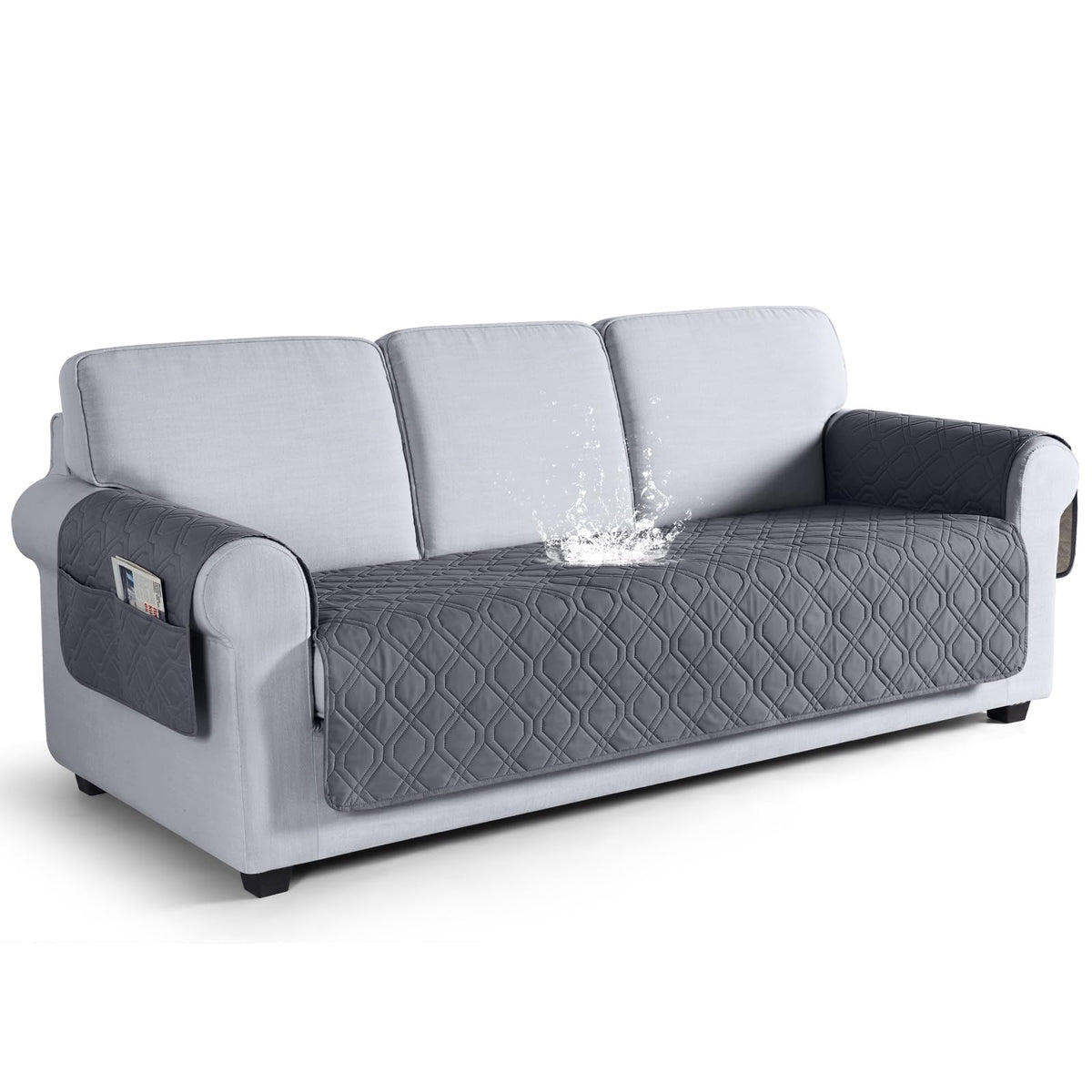 VANSOFY Waterproof Couch Cover for Pets, Dark Gray, 67.3"