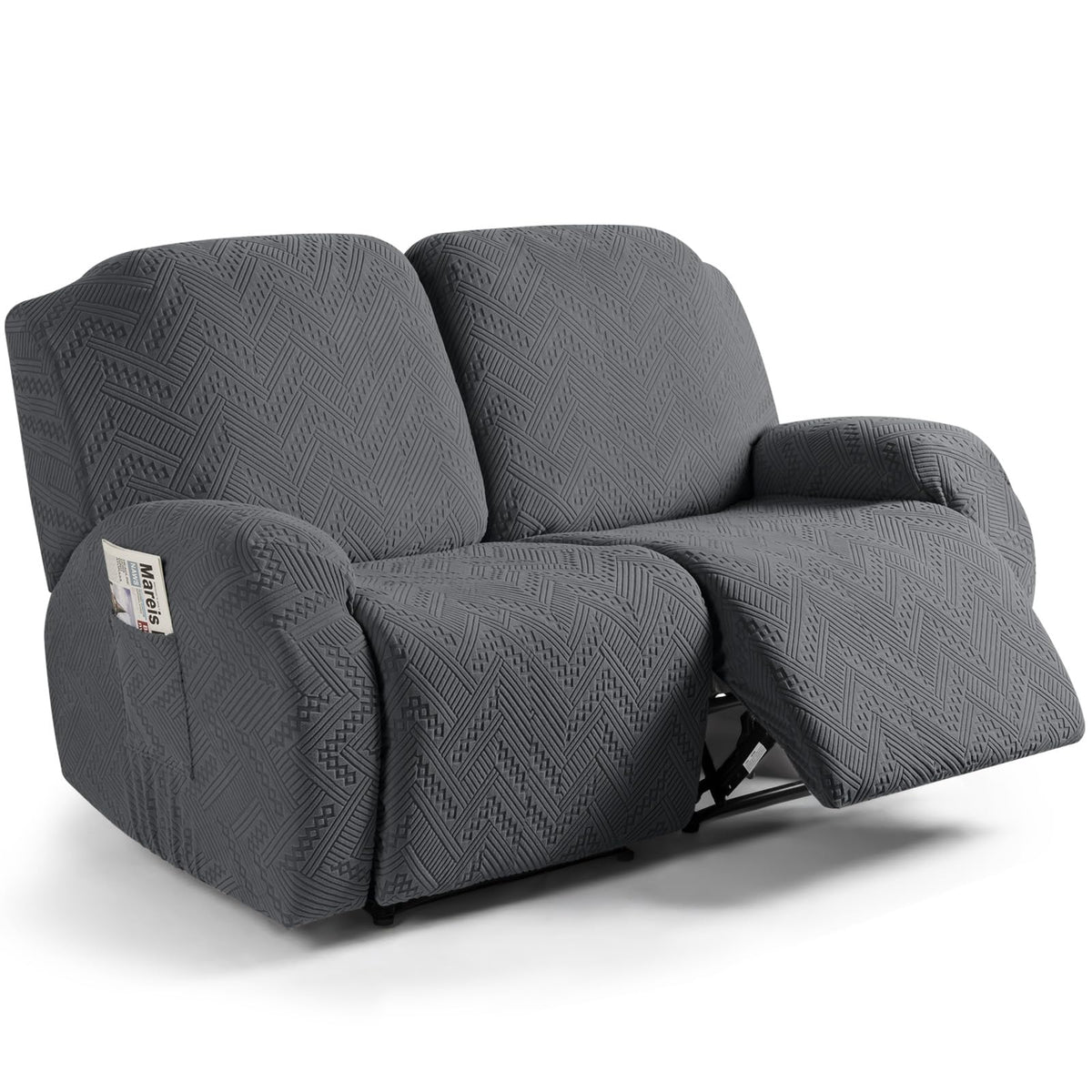 Ruaozz Recliner Couch Covers, Soft Stretch Sofa Slipcover, Chocolate