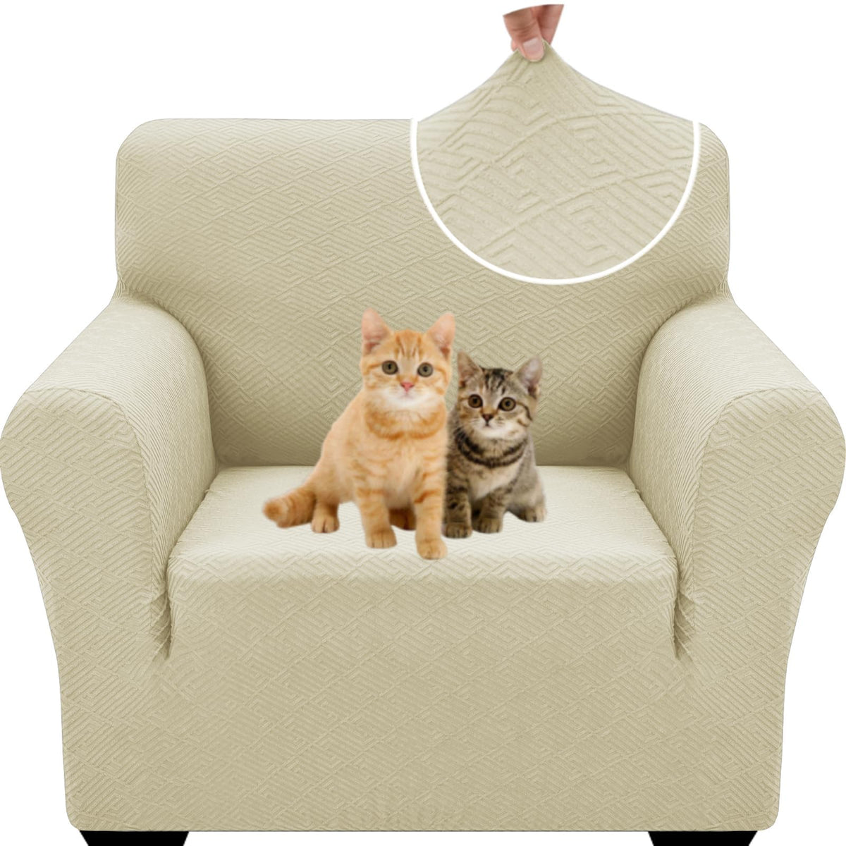 XINEAGE Stretch Jacquard Sofa Cover, Non Slip Sofa Slipcover for Dog