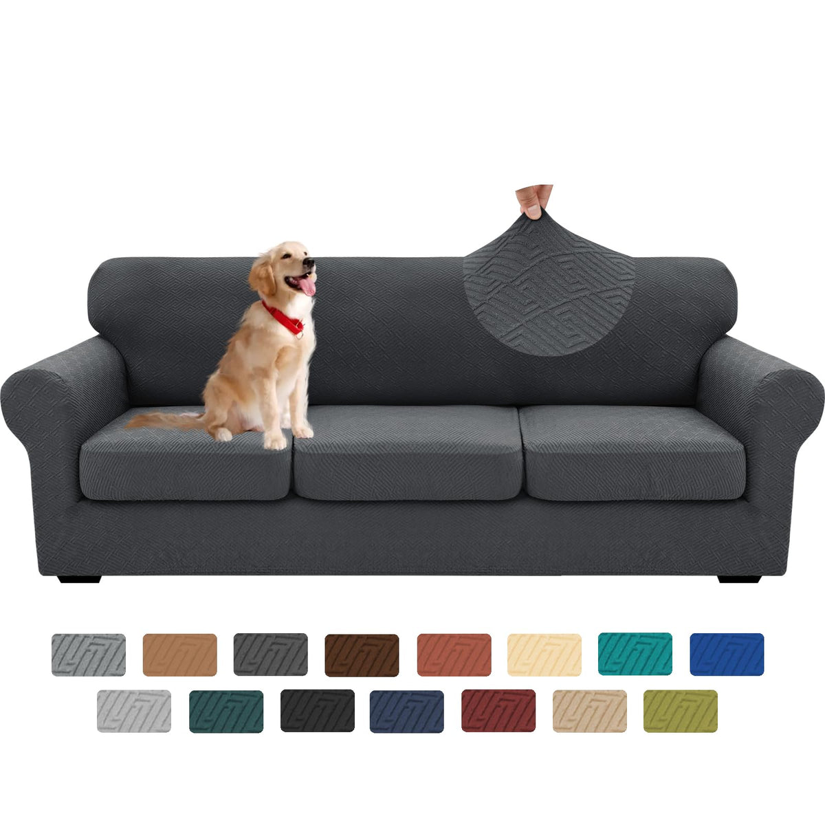 XINEAGE 4-Piece Stretch Sofa Cover, Washable Couch Covers for Dog