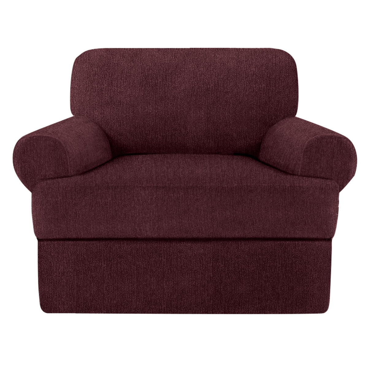 4 Piece T Cushion Sofa Slipcovers Stretch Couch Cover Furniture Covers with 3 Individual T Cushion Covers, Machine Washable for Living Room (Green, 3 Cushions)