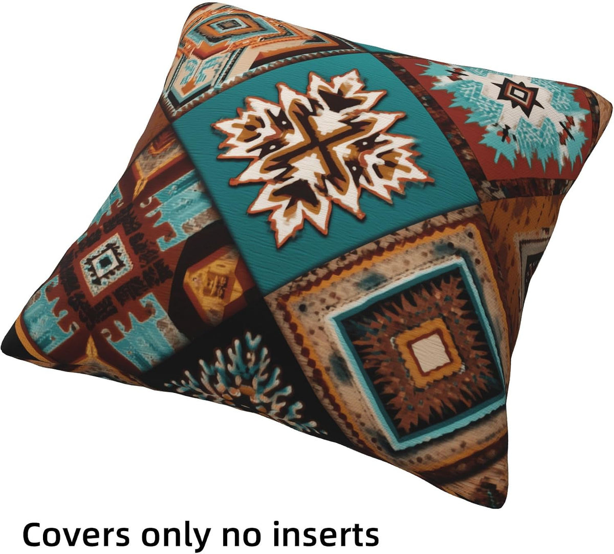 bassyil Abstract Geometry Throw Pillow Covers 18x18 Inch Set of 4 Western Decorative Cushion Cases for Couch Bedroom Living Room Sofa Patio
