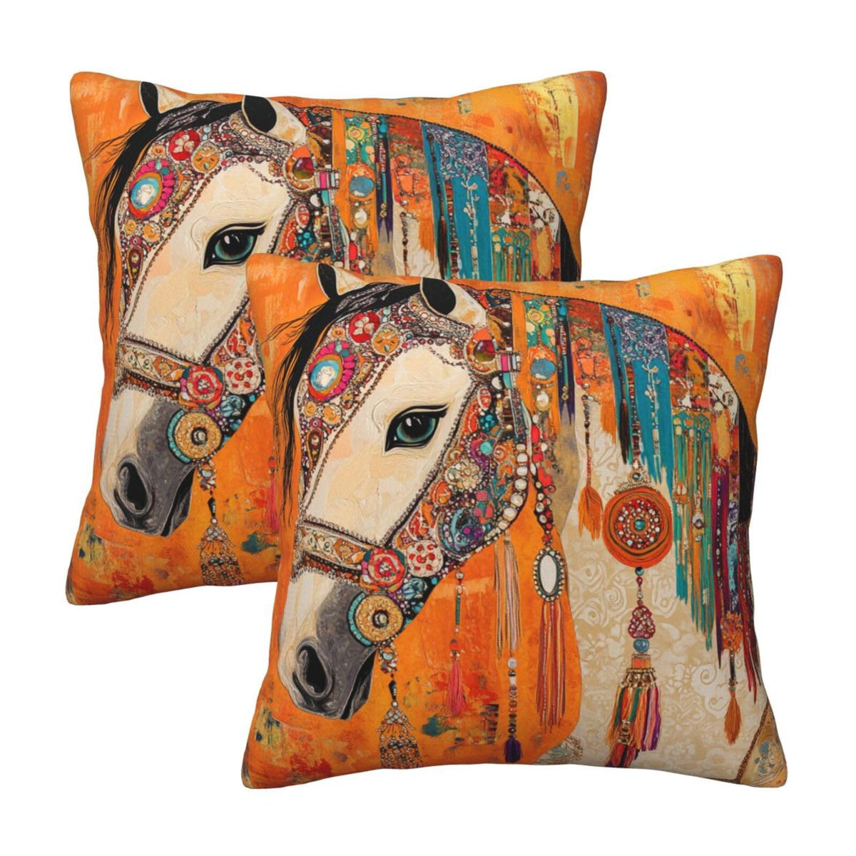 Landscape Throw Pillow Covers 18x18 Inch Set of 2 Western Decorative Cushion Cases for Couch Living Room Bedroom
