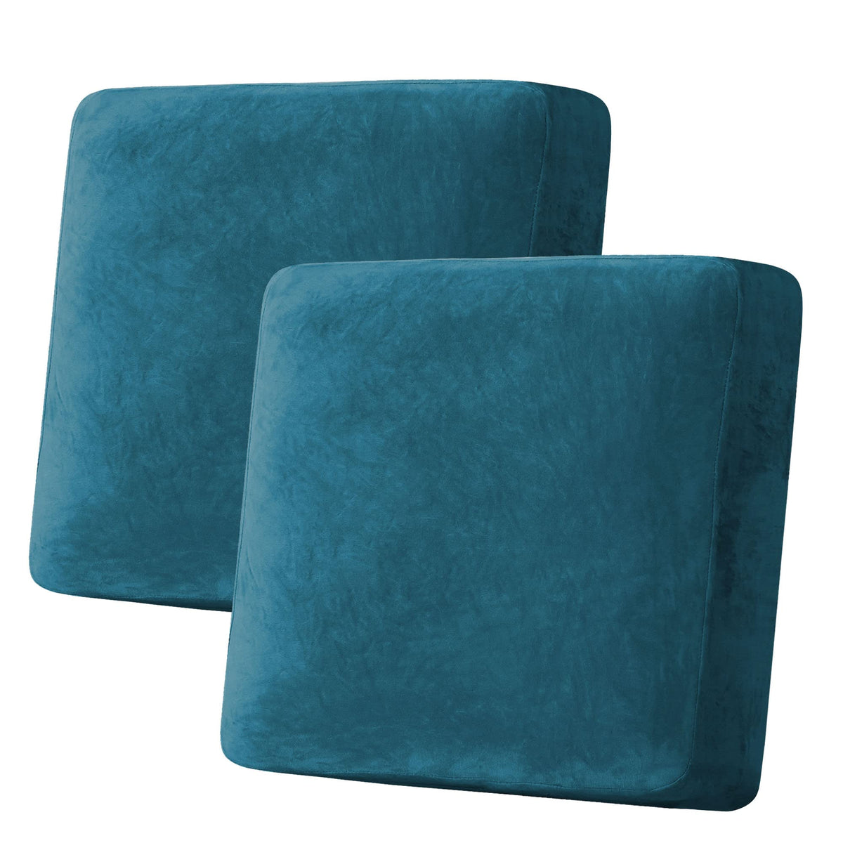 H.VERSAILTEX Velvet Stretch Couch Cushion Cover Plush Cushion Slipcover for Chair Loveseat Sofa Cushion Furniture Protector Seat Cushion Sofa Cover (3 Piece Sofa Cushion Covers, Ivory)