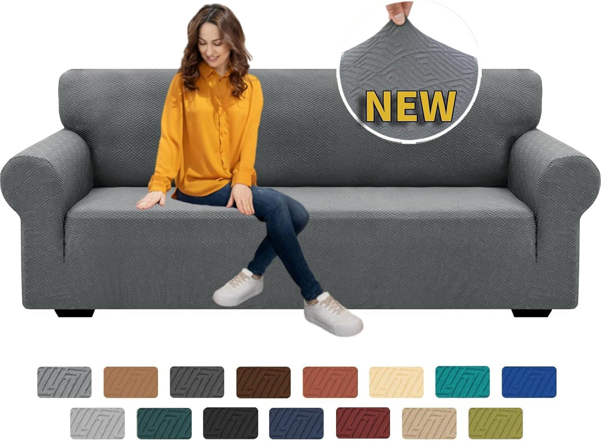 XINEAGE Stretch Jacquard Sofa Cover, Non Slip Sofa Slipcover for Dog